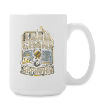 Kranführer Kranfahrer Load Chart Approved - Große Tasse 440 ml - Weiß - Rechts