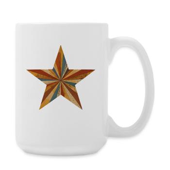 Étoile rétro avec rayures colorées Vintage Star - Grande tasse 440 ml - blanc - Droite