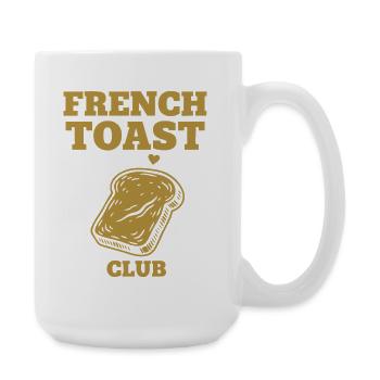 Petit-déjeuner : brunch drôle, café français - Grande tasse 440 ml - blanc - Droite