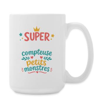 Super Nounou, conteuse de monstres - Grande tasse 440 ml - blanc - Droite