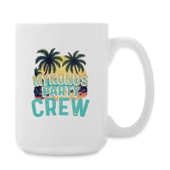 Mykonos Party Crew - Große Tasse 440 ml - Weiß - Rechts