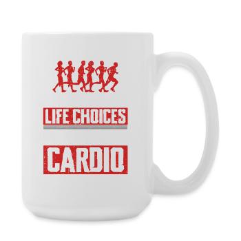 Marathon Marathonläufer Laufen Excellent Cardio - Große Tasse 440 ml - Weiß - Rechts