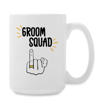 Freche Bräutigam-Truppe Matching - Große Tasse 440 ml - Weiß - Rechts