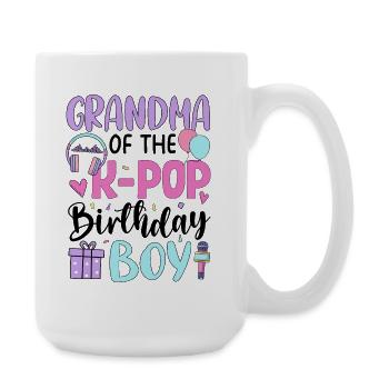 Grandma of The K-Pop Birthday Boy - Large Mug 440 ml - white - Right
