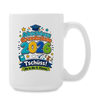 Abschluss Grundschule 2026 5. Klasse Abgänger - Große Tasse 440 ml - Weiß - Rechts