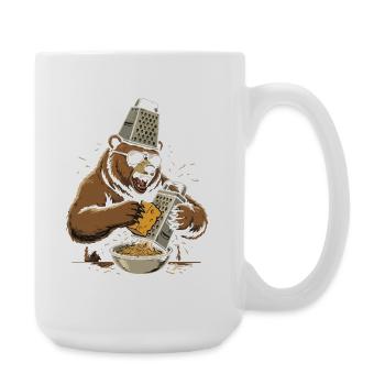 Bär mit Käse-Reibe Pasta - Große Tasse 440 ml - Weiß - Rechts