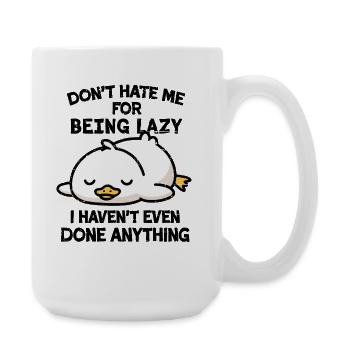 Lazy Duck Done Nothing - Large Mug 440 ml - white - Right