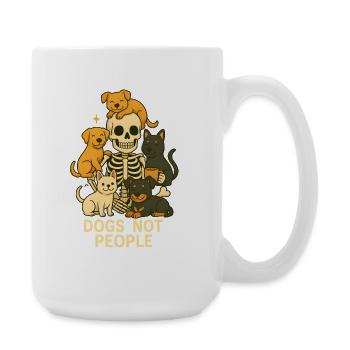 Les chiens, pas les humains - Grande tasse 440 ml - blanc - Droite