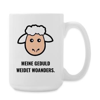 Meine Geduld Weidet Woanders. - Große Tasse 440 ml - Weiß - Rechts