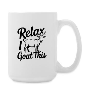 Détends-toi je chèvre ça - Grande tasse 440 ml - blanc - Droite