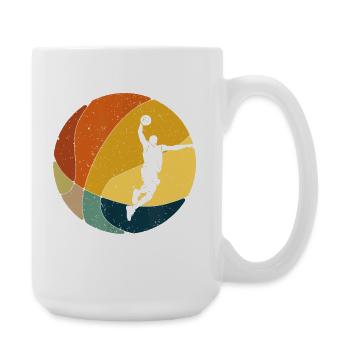 Basket-ball rétro Joueur de basket vintage - Grande tasse 440 ml - blanc - Droite