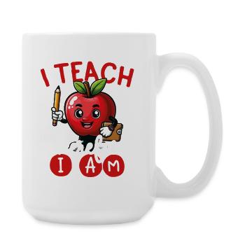 J’enseigne, c’est pour ça que je suis enseignant à la - Grande tasse 440 ml - blanc - Droite