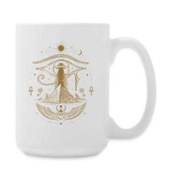 Egyptian Cosmic Pyramid - Large Mug 440 ml - white - Right