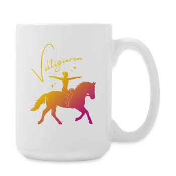 Voltigieren Grundsitz – Sport Outfit für Voltigier - Large Mug 440 ml - white - Right