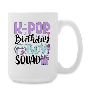 K Pop Birthday Boy Squad - Large Mug 440 ml - white - Right