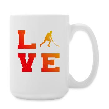 Gift idea for a hockey player with floorball - Large Mug 440 ml - white - Right