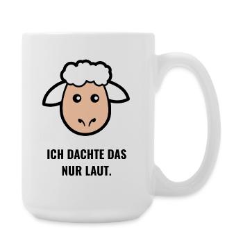Ich dachte das nur laut. - Große Tasse 440 ml - Weiß - Rechts