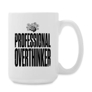 Mental Health Professional Overthinker - Large Mug 440 ml - white - Right