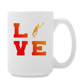 Idée cadeau pour un tennis avec tennis - Grande tasse 440 ml - blanc - Droite