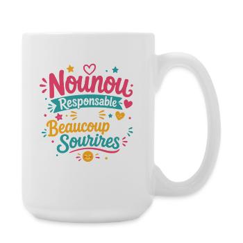Nounou Joyeuse et Sourires Radieux - Grande tasse 440 ml - blanc - Droite