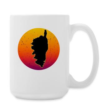 La carte de l’île de Corse Retro Sunset France - Grande tasse 440 ml - blanc - Droite