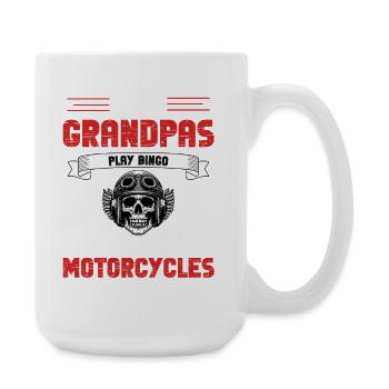Grandpa Motorcycle Rider - Large Mug 440 ml - white - Right
