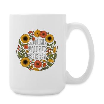 Énergie de l’équinoxe d’automne Roue Mabon de l’année Paganisme - Grande tasse 440 ml - blanc - Droite