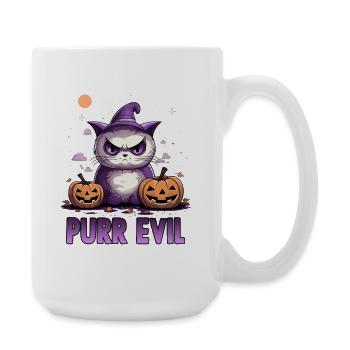 Motif Anime Halloween Cat Kawaii | Chibi Cat - Grande tasse 440 ml - blanc - Droite
