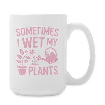 Zimmerpflanzen Sprüche Lustiges Blumen Geschenk - Große Tasse 440 ml - Weiß - Rechts