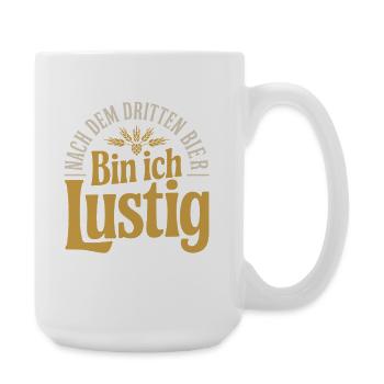 Bier Nach Dem Dritten Bier Lustig JGA Party Malle - Große Tasse 440 ml - Weiß - Rechts