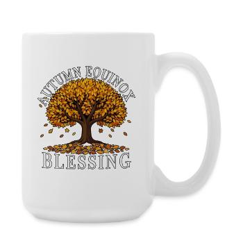 Bénédictions de l’équinoxe d’automne Mabon Pagan - Grande tasse 440 ml - blanc - Droite