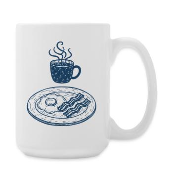 Petit-déjeuner Brunch drôle Café Sandwich Sandwich Sandwich - Grande tasse 440 ml - blanc - Droite