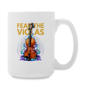 Fear The Violas Viola Orchestra Musician Saying - Large Mug 440 ml - white - Right