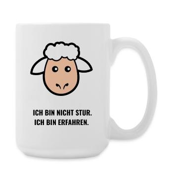 Ich bin nicht stur. Ich bin erfahren. - Große Tasse 440 ml - Weiß - Rechts