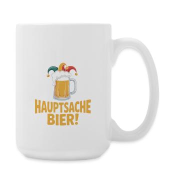 Bier Karneval Fasching Köln Helau oder Alaaf Bier - Große Tasse 440 ml - Weiß - Rechts