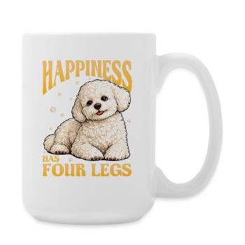 Bichon Frise Dog Breed - Große Tasse 440 ml - Weiß - Rechts