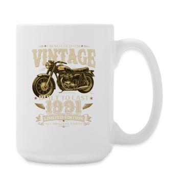 Cadeau pour le 35e anniversaire Biker Vintage 1991 - Grande tasse 440 ml - blanc - Droite