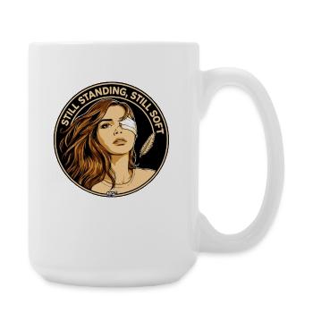 Still Standing, Still Soft - Large Mug 440 ml - white - Right