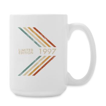 1997 Limited Edition Geburtstag Mann Frau Retro - Große Tasse 440 ml - Weiß - Rechts