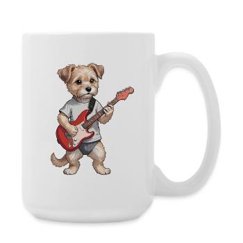 Rocker Hund - Große Tasse 440 ml - Weiß - Rechts