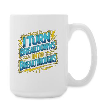 Électricien industriel I Turn Breakdowns Repair - Grande tasse 440 ml - blanc - Droite