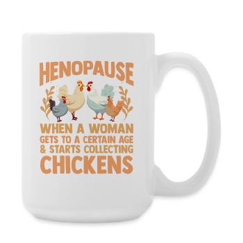 Élevage de coqs, volaille, poulet - Grande tasse 440 ml - blanc - Droite