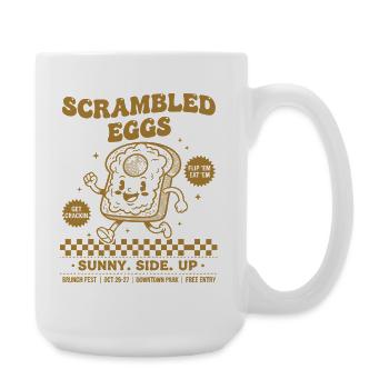 Frühstück Lustiger Brunch Rührei Sunny Side - Große Tasse 440 ml - Weiß - Rechts