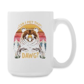 Retro Bear Sunset Dawg - Grande tasse 440 ml - blanc - Droite