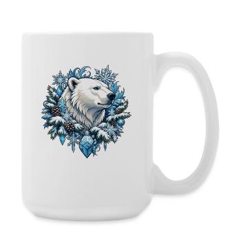 L’ours polaire dans la magie de la glace - Grande tasse 440 ml - blanc - Droite