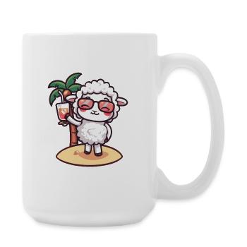 Palmier d’été mouton - Grande tasse 440 ml - blanc - Droite