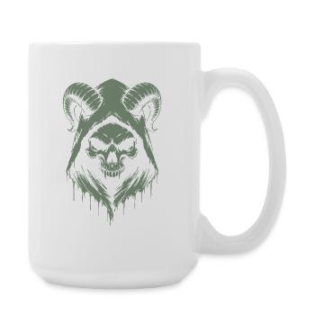 Skull with Horns Skull - Large Mug 440 ml - white - Right