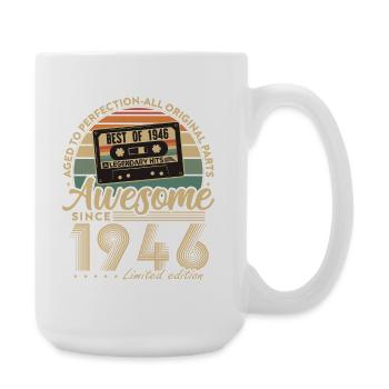 1946 Vintage Retro Birthday Gift - Large Mug 440 ml - white - Right