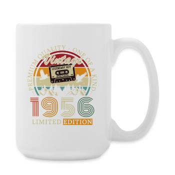 70 Ans 1956 Vintage Rétro Cadeau D'anniversaire - Grande tasse 440 ml - blanc - Droite