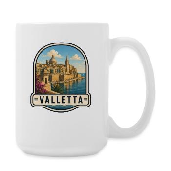 Bâtiments coloniaux de La Valette Architecture méditerranéenne - Grande tasse 440 ml - blanc - Droite